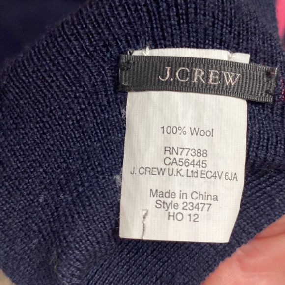 Pink/Navy J.Crew stripes scarf 🧣 - Picture 6 of 8